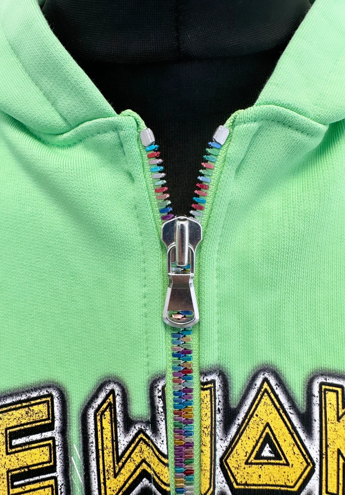 Apple Green Planet Multi Colour Zip Hoodie. - Image 3