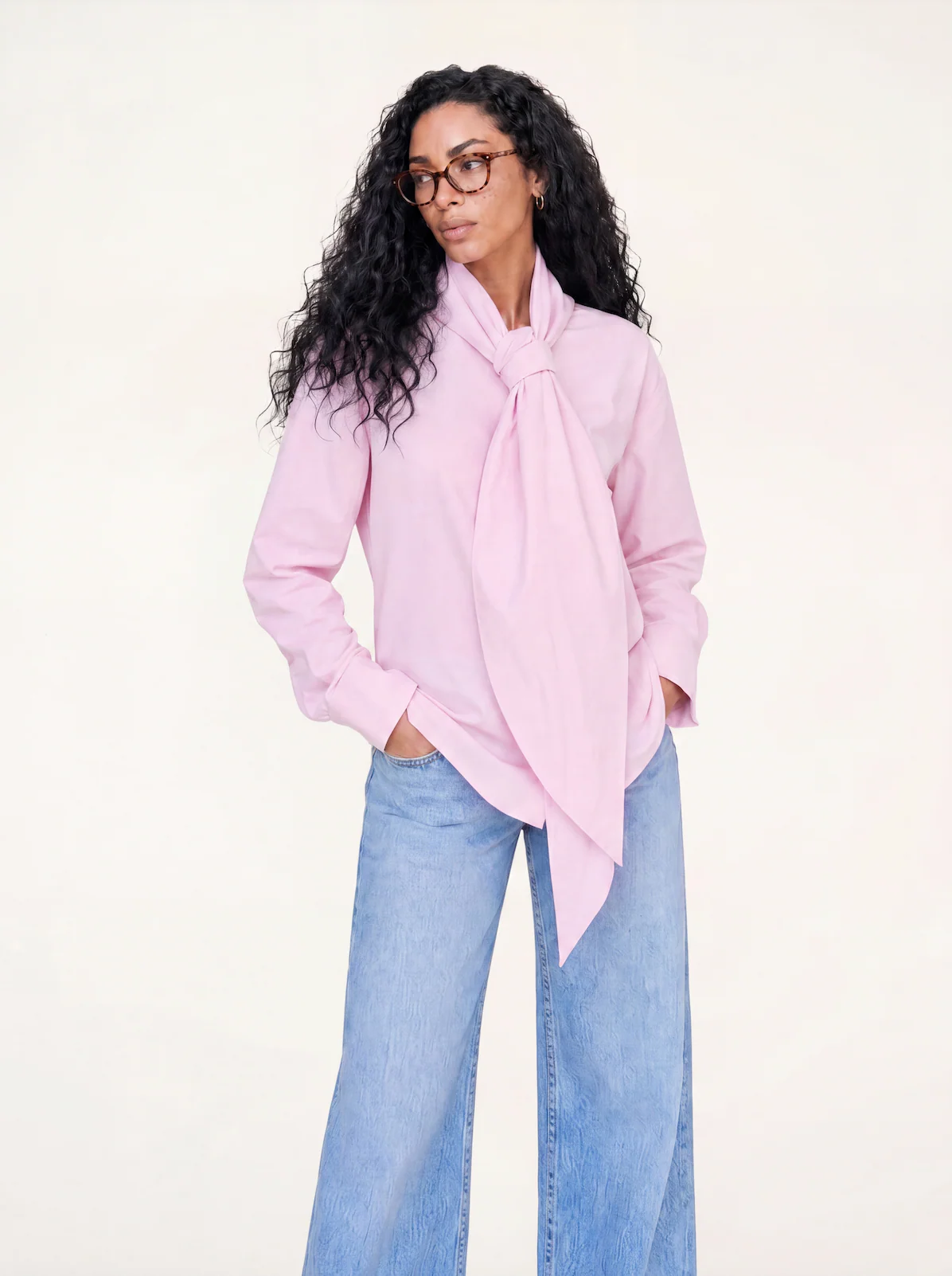 Baby Pink Vienna Wrap Shirt. - Image 4