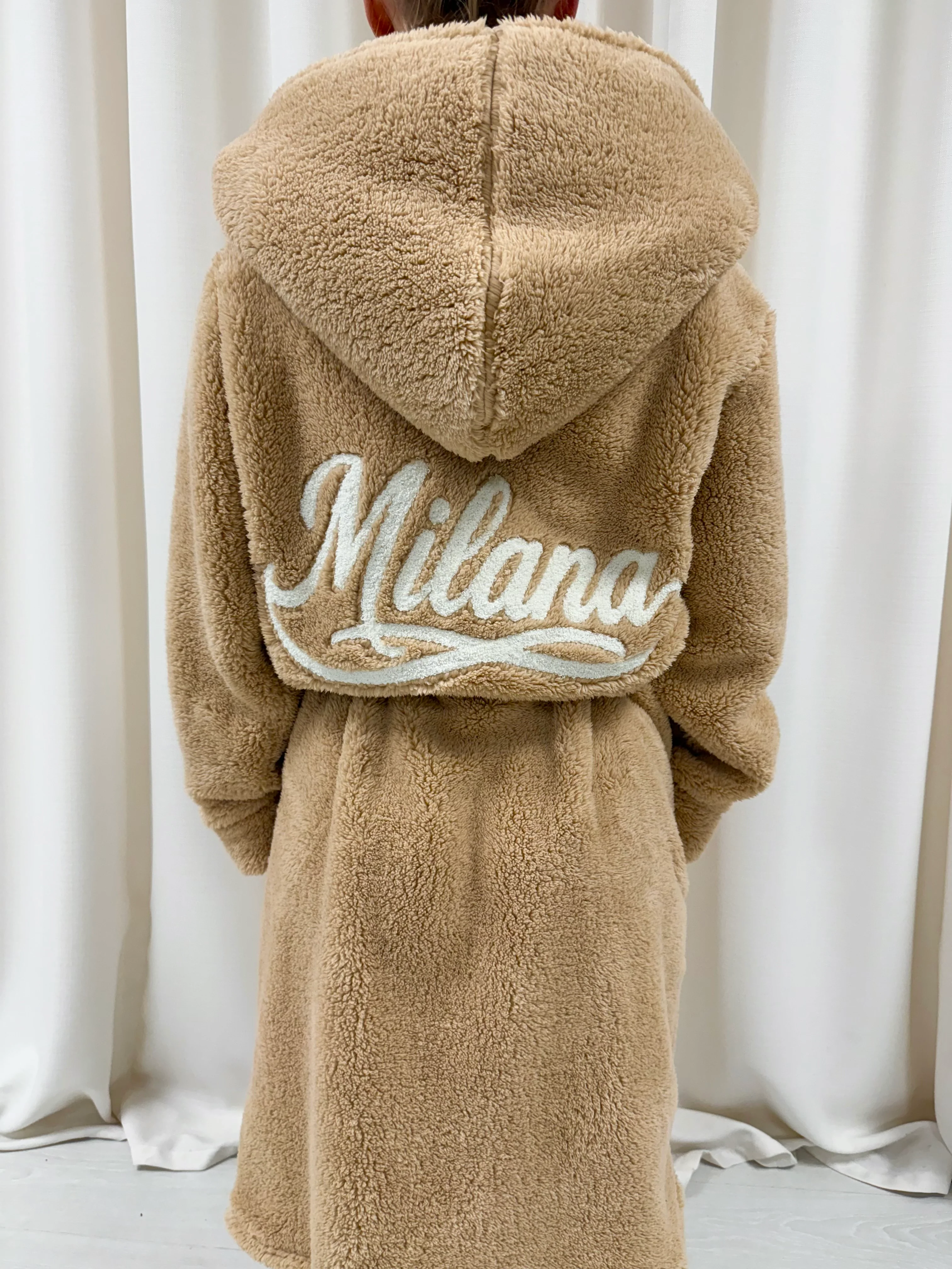 Beige Milana Dressing Gown. - Image 3