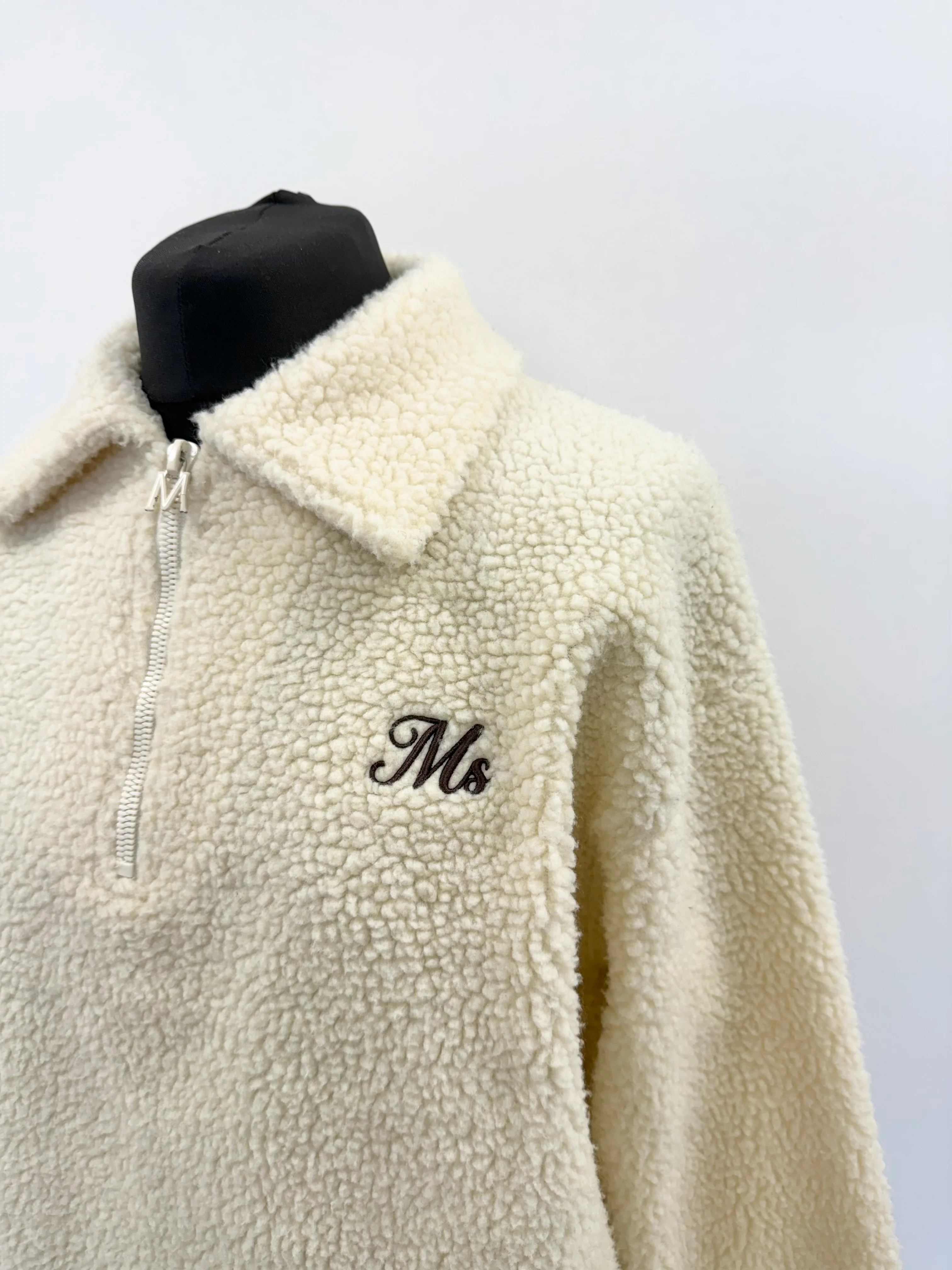 Beige MS Half Zip Fleece. - Image 4