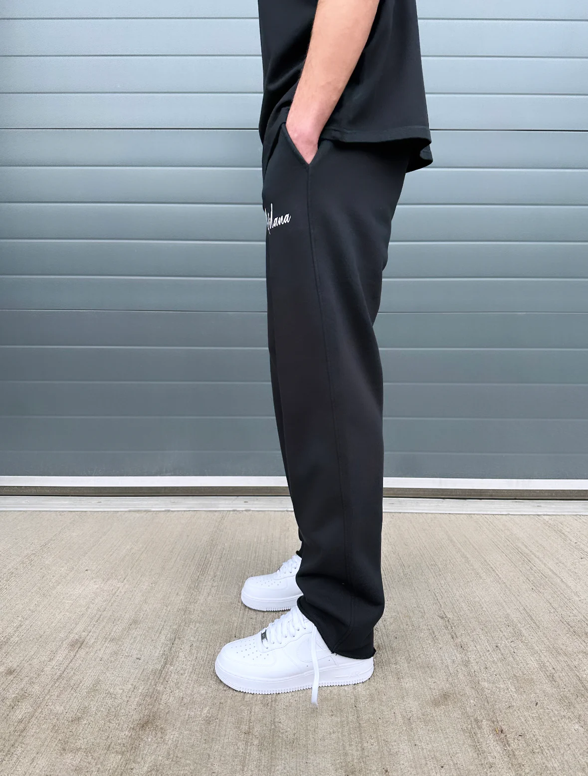 Black Essential Relaxed Sweatpants. - Image 3