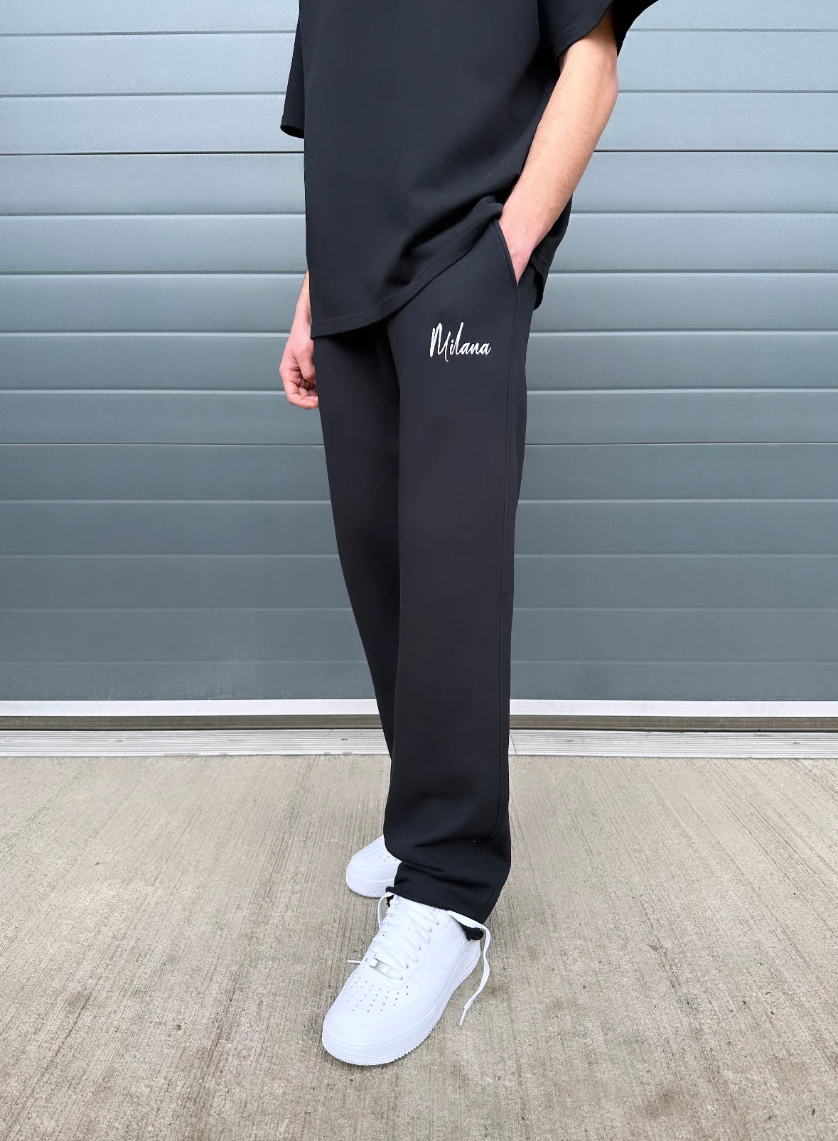 Black Essential Relaxed Sweatpants. - Image 5