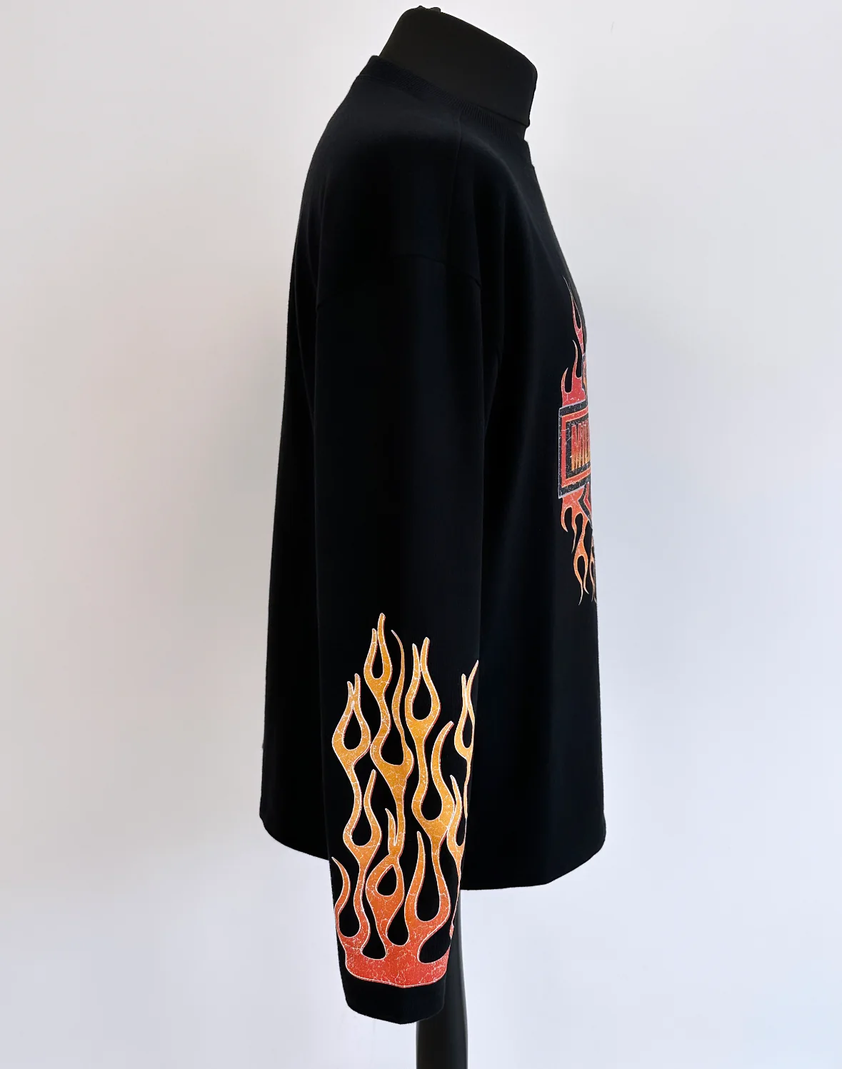 Black Harley Heavyweight Long-sleeve T-shirt. - Image 4