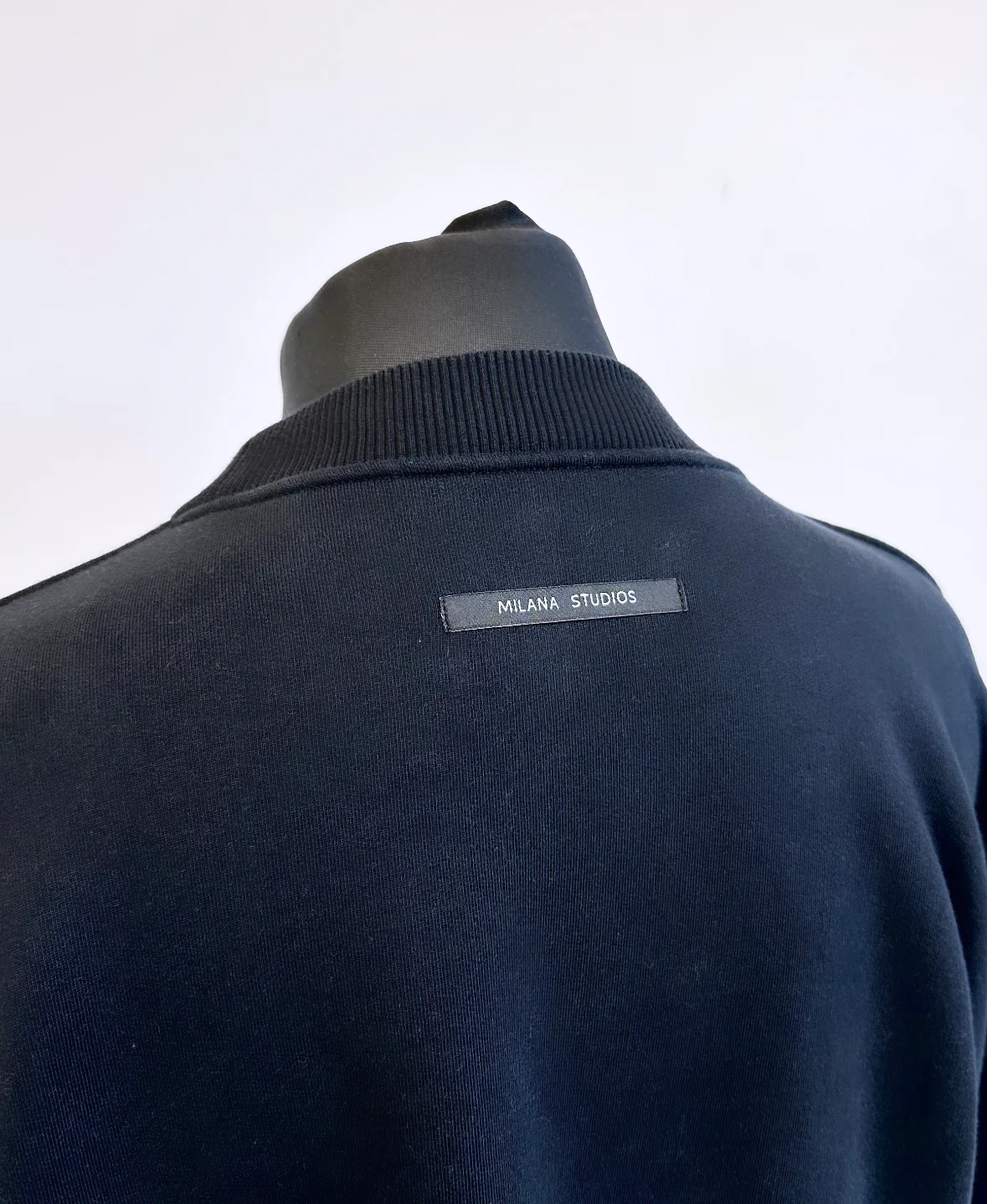 Black Heavyweight Crest Open Hem Sweatshirt. - Image 5