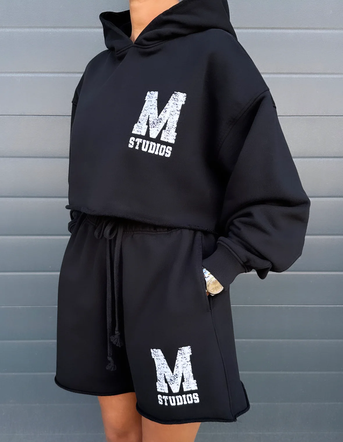 Black M Studios Cropped Hoodie. - Image 3