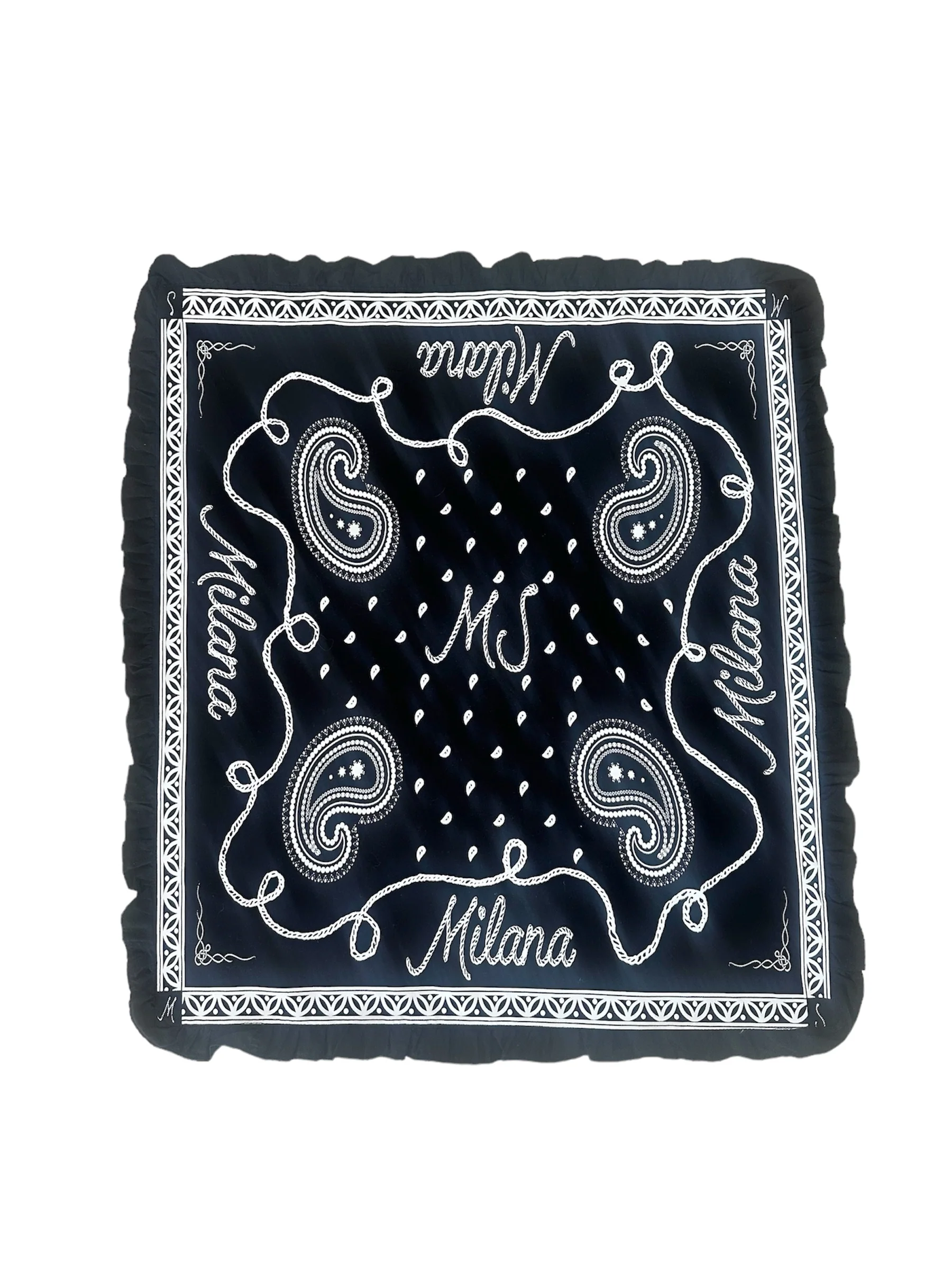 Black MS Paisley Bandana. - Image 3