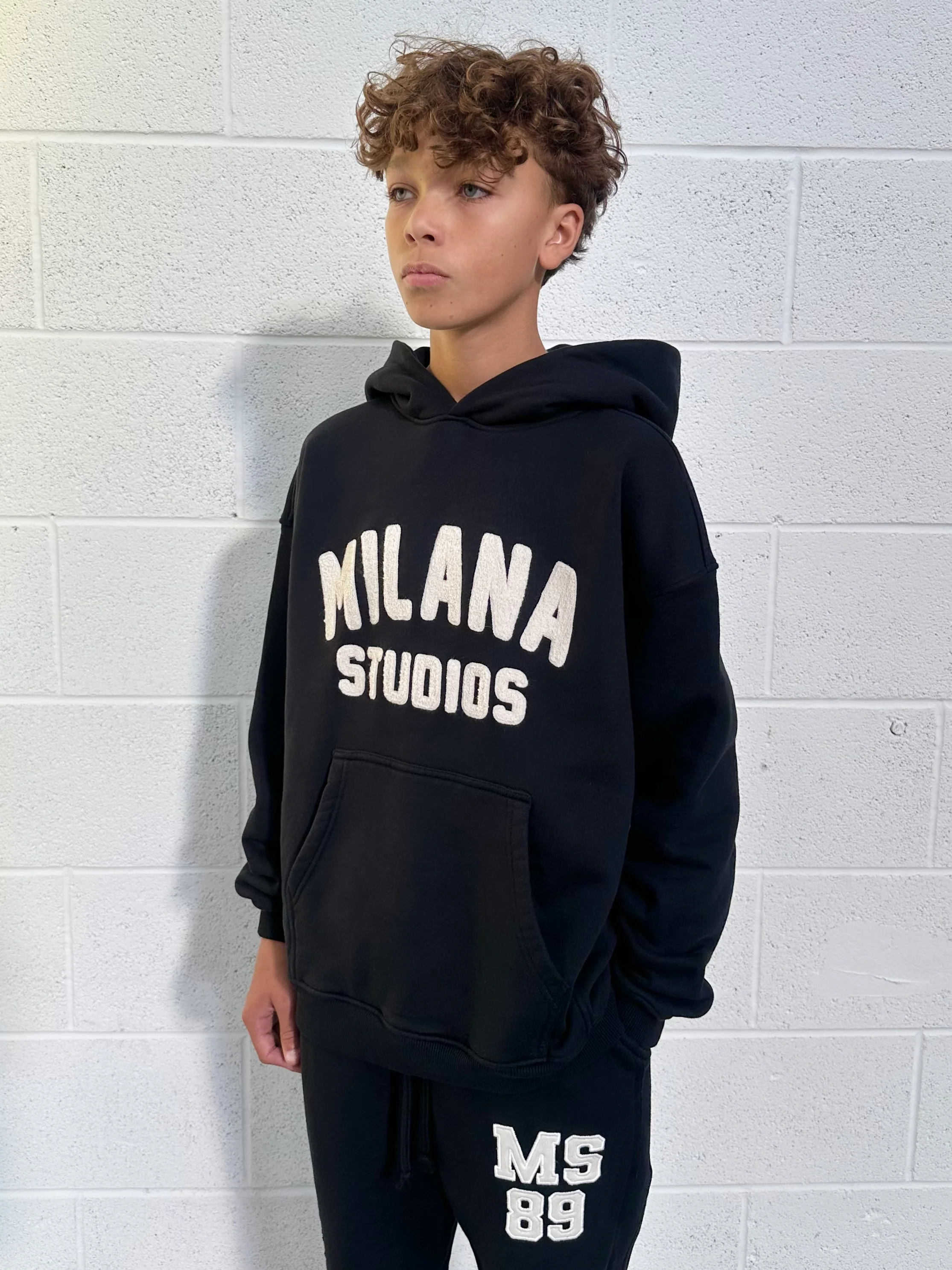 Black Teddy Kids Hoodie. - Image 3