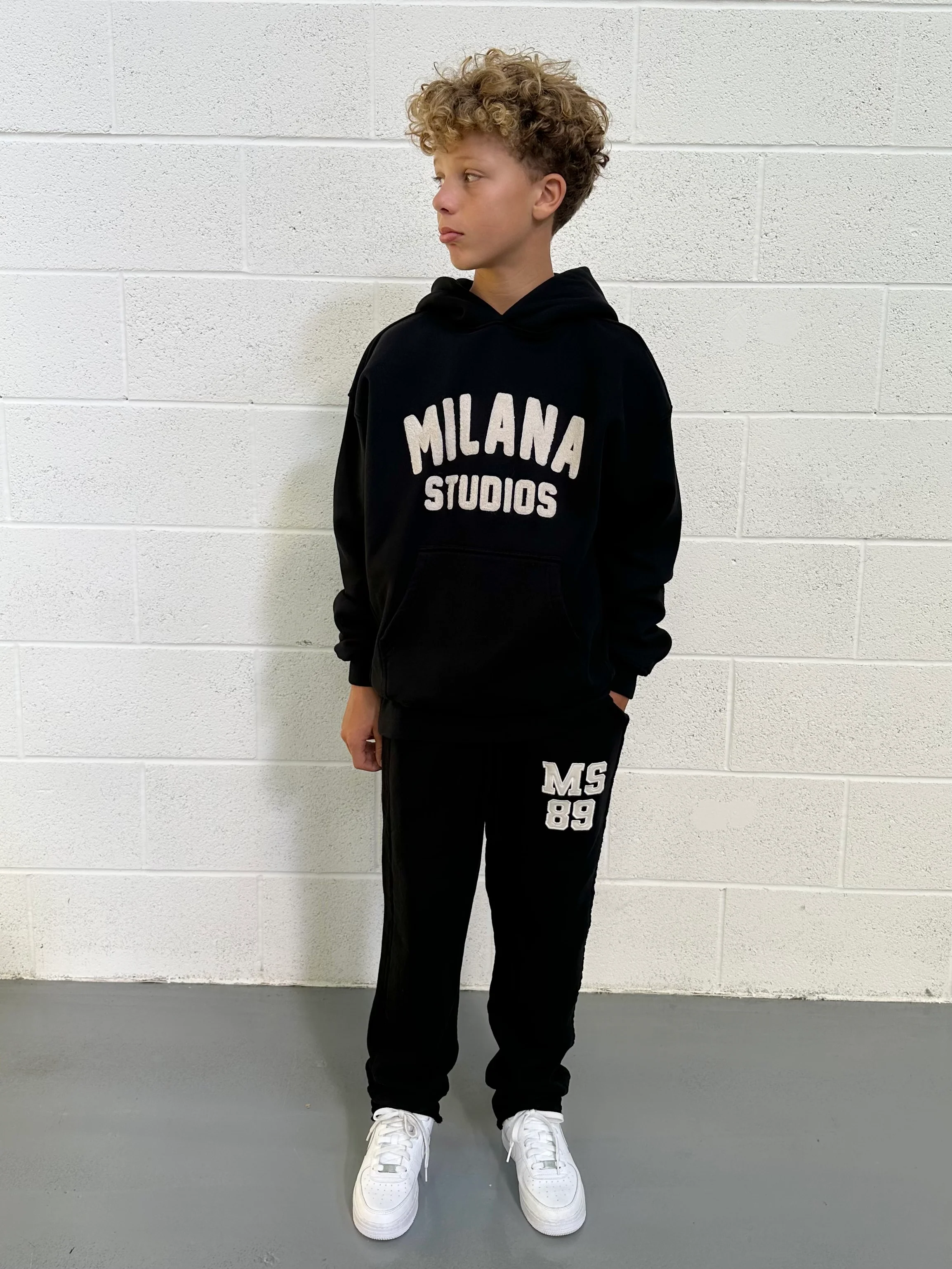 Black Teddy Kids Hoodie. - Image 4