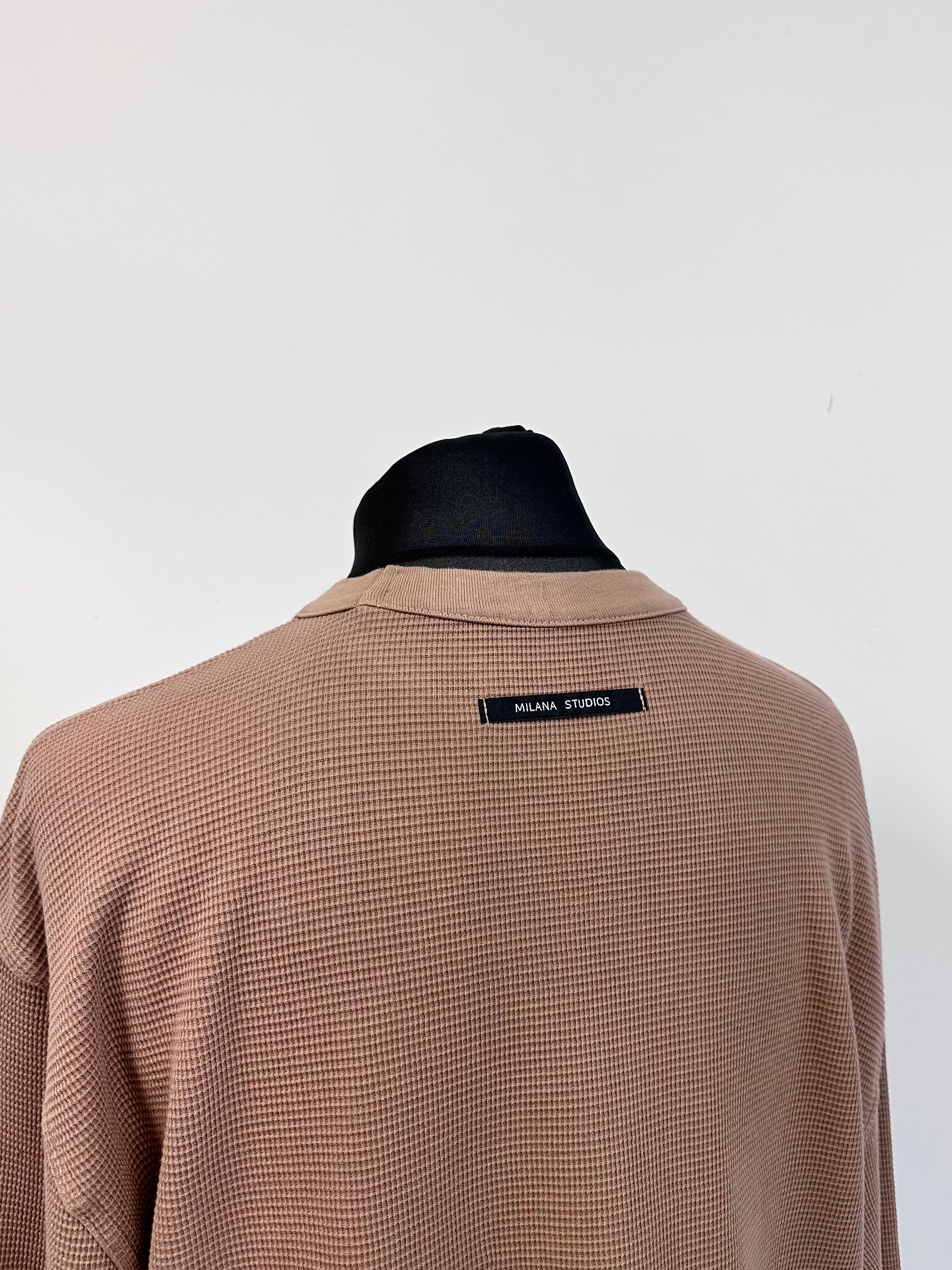 Brown Waffle Heavyweight Planet Long Sleeve. - Image 5
