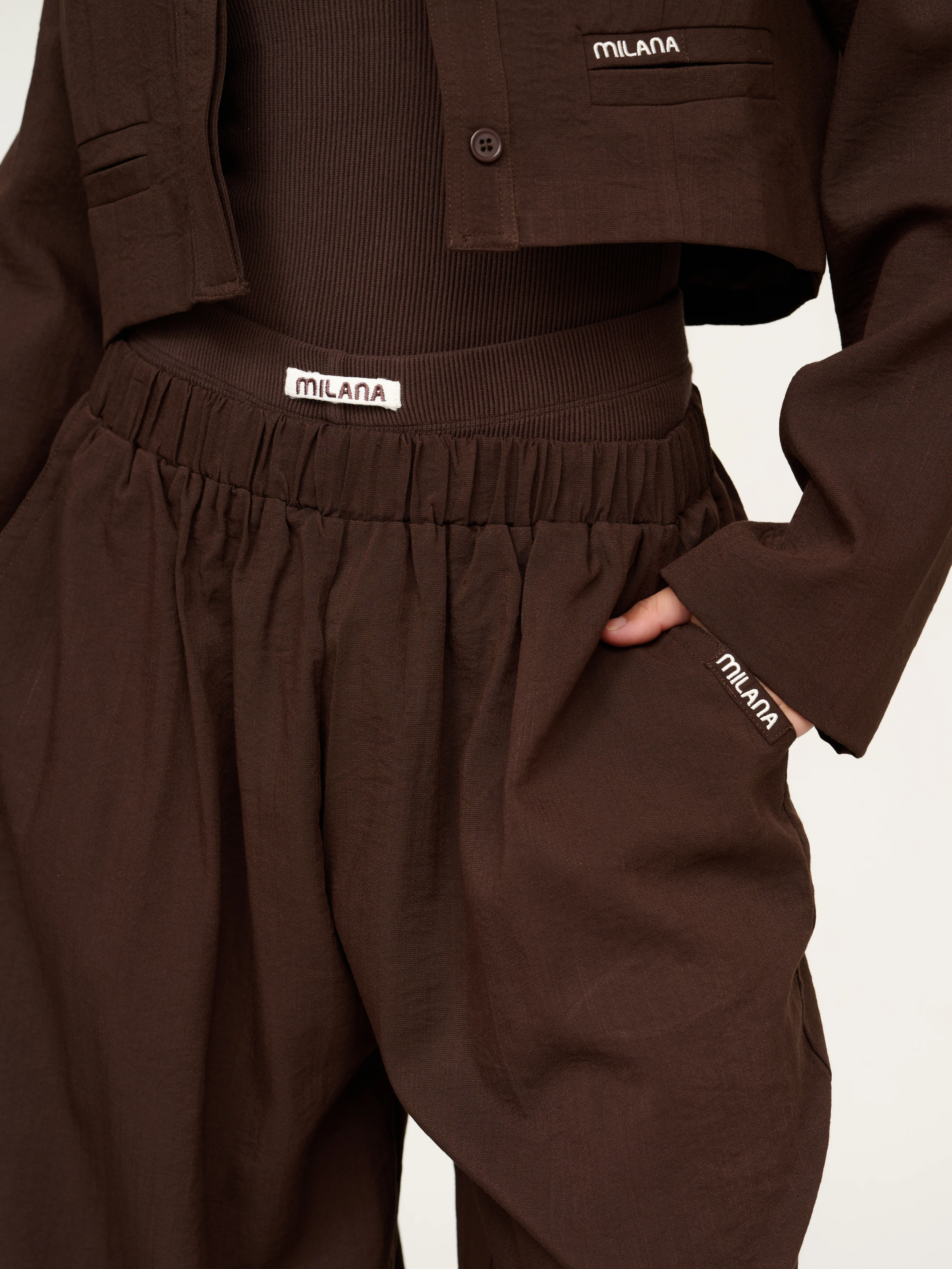 Chocolate Brown Milana Linen Trouser. - Image 3