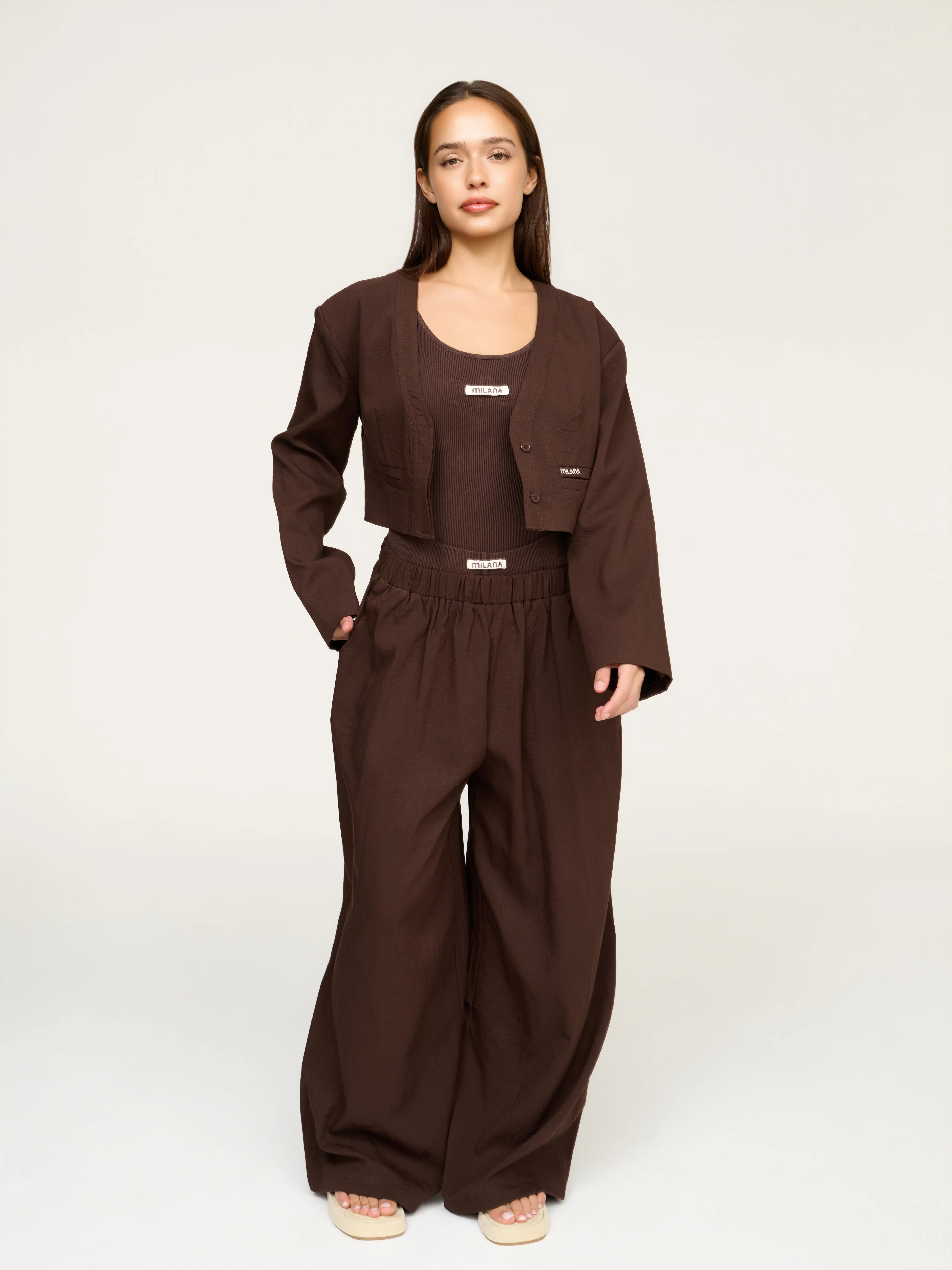 Chocolate Brown Milana Linen Trouser. - Image 4