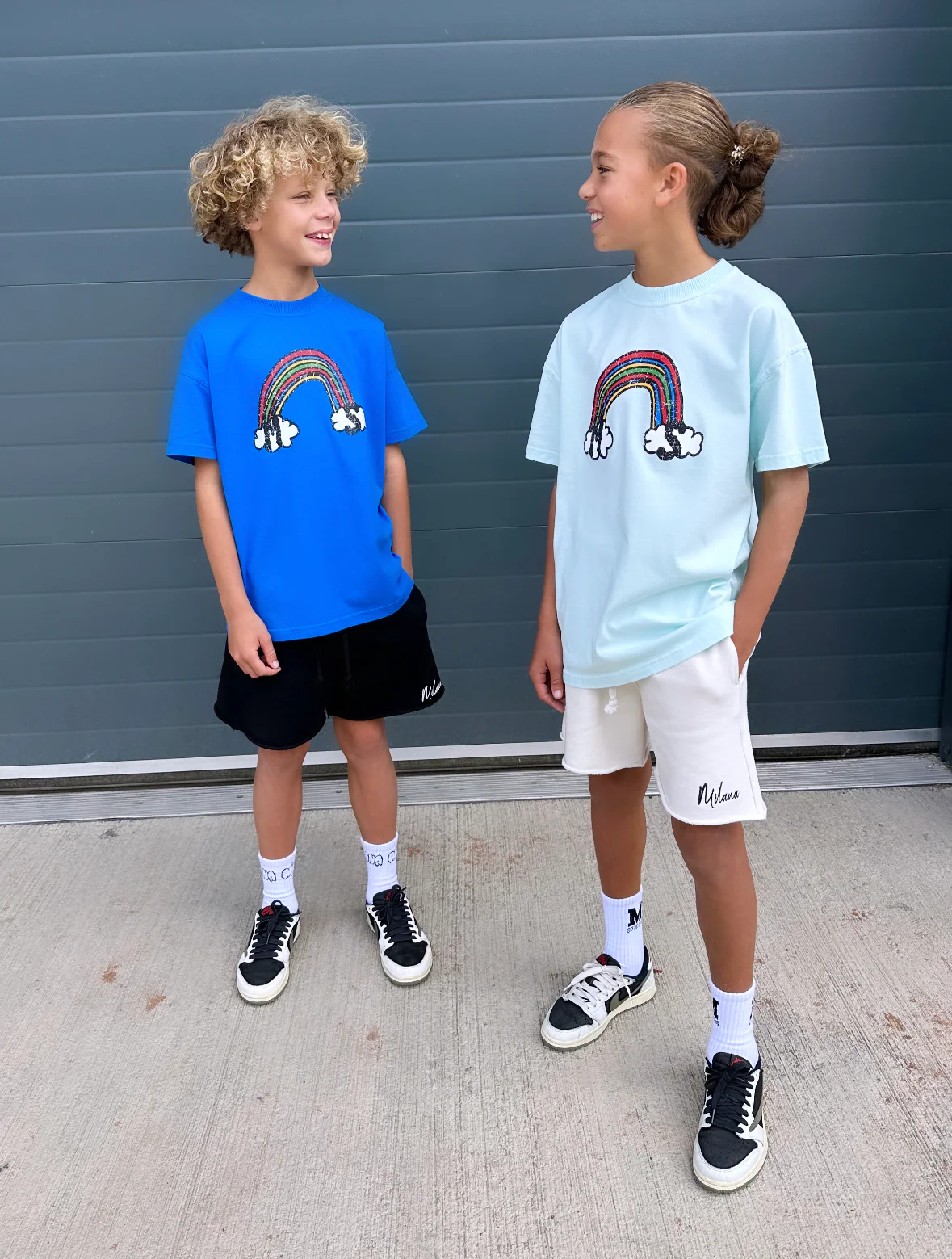 Cobalt Blue Rainbow Kids T-shirt. - Image 3