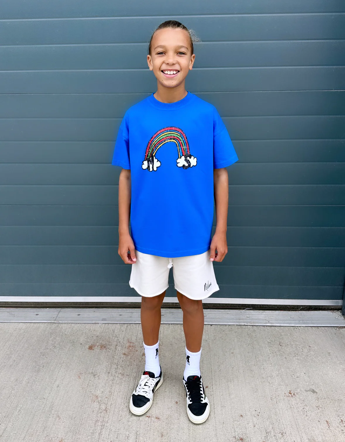 Cobalt Blue Rainbow Kids T-shirt. - Image 4