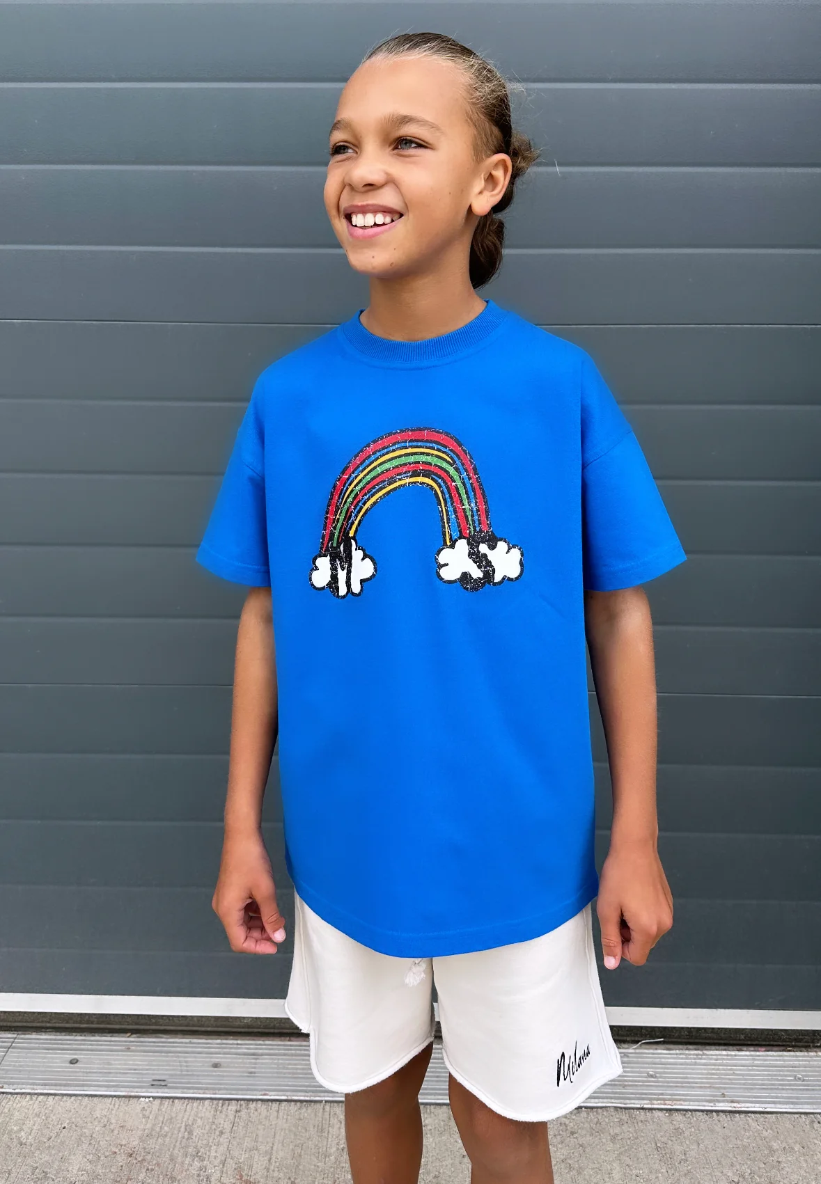 Cobalt Blue Rainbow Kids T-shirt. - Image 5
