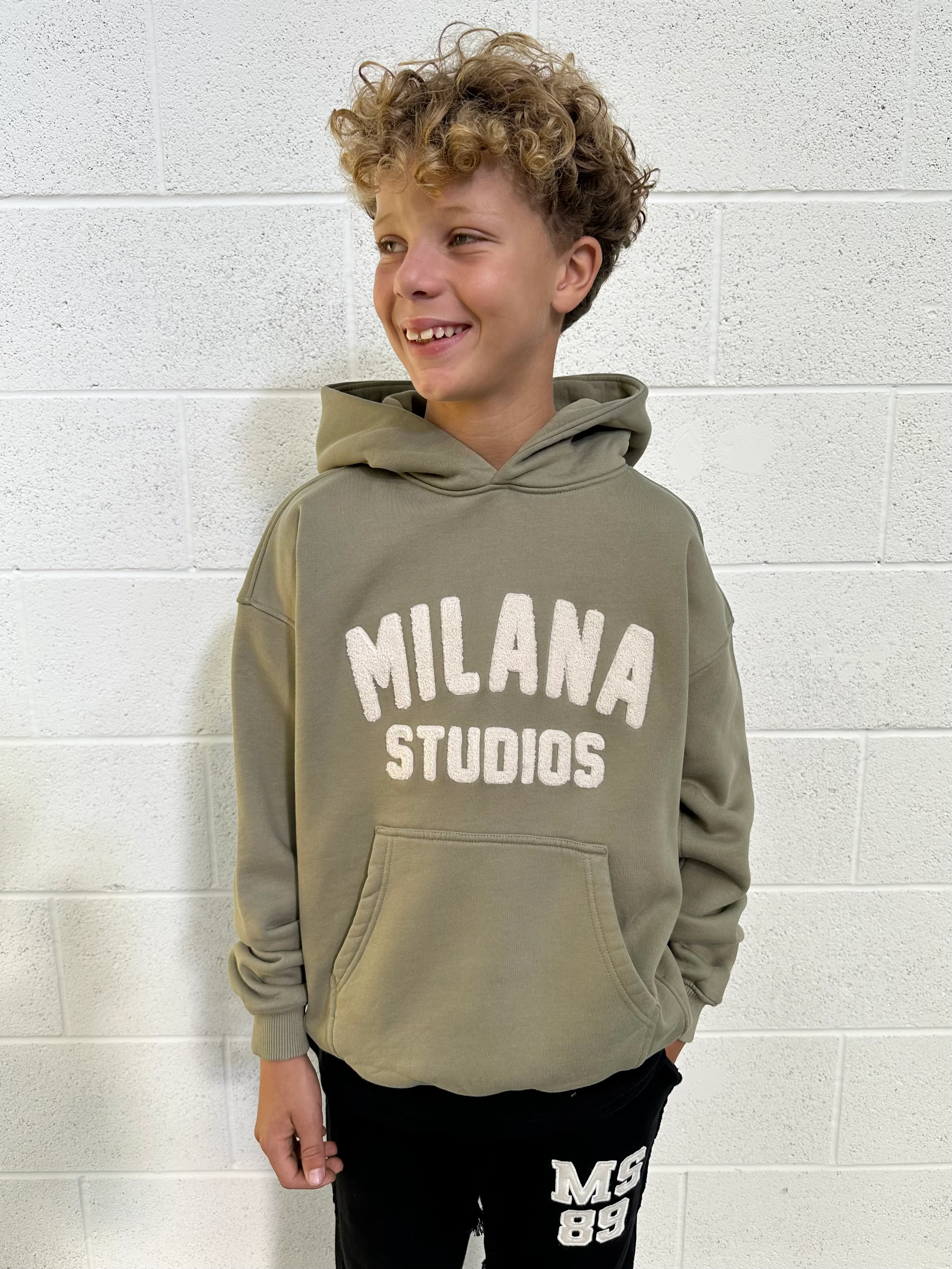 Cool Khaki Teddy Kids Hoodie. - Image 3