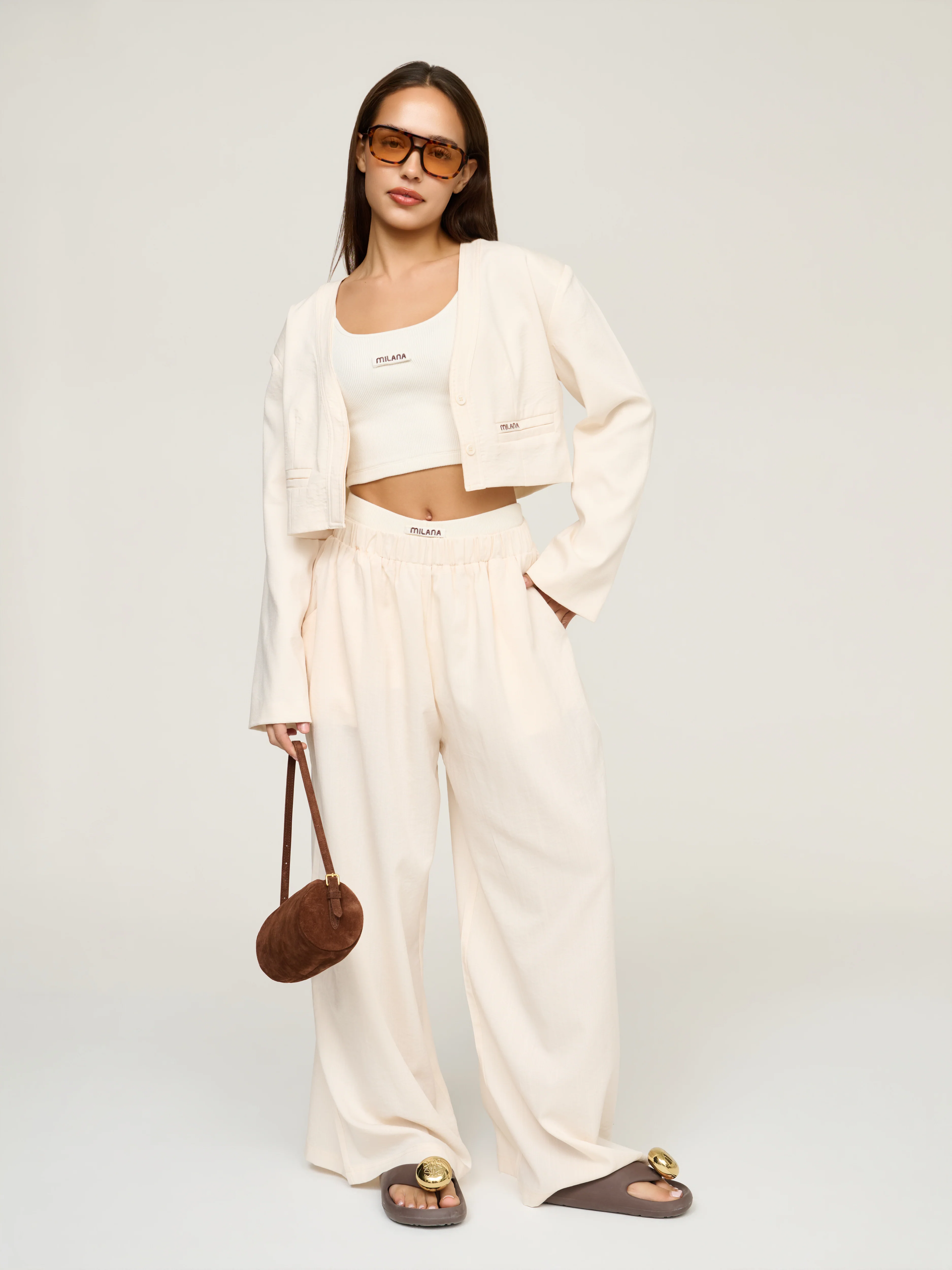 Cream Milana Linen Trouser. - Image 4