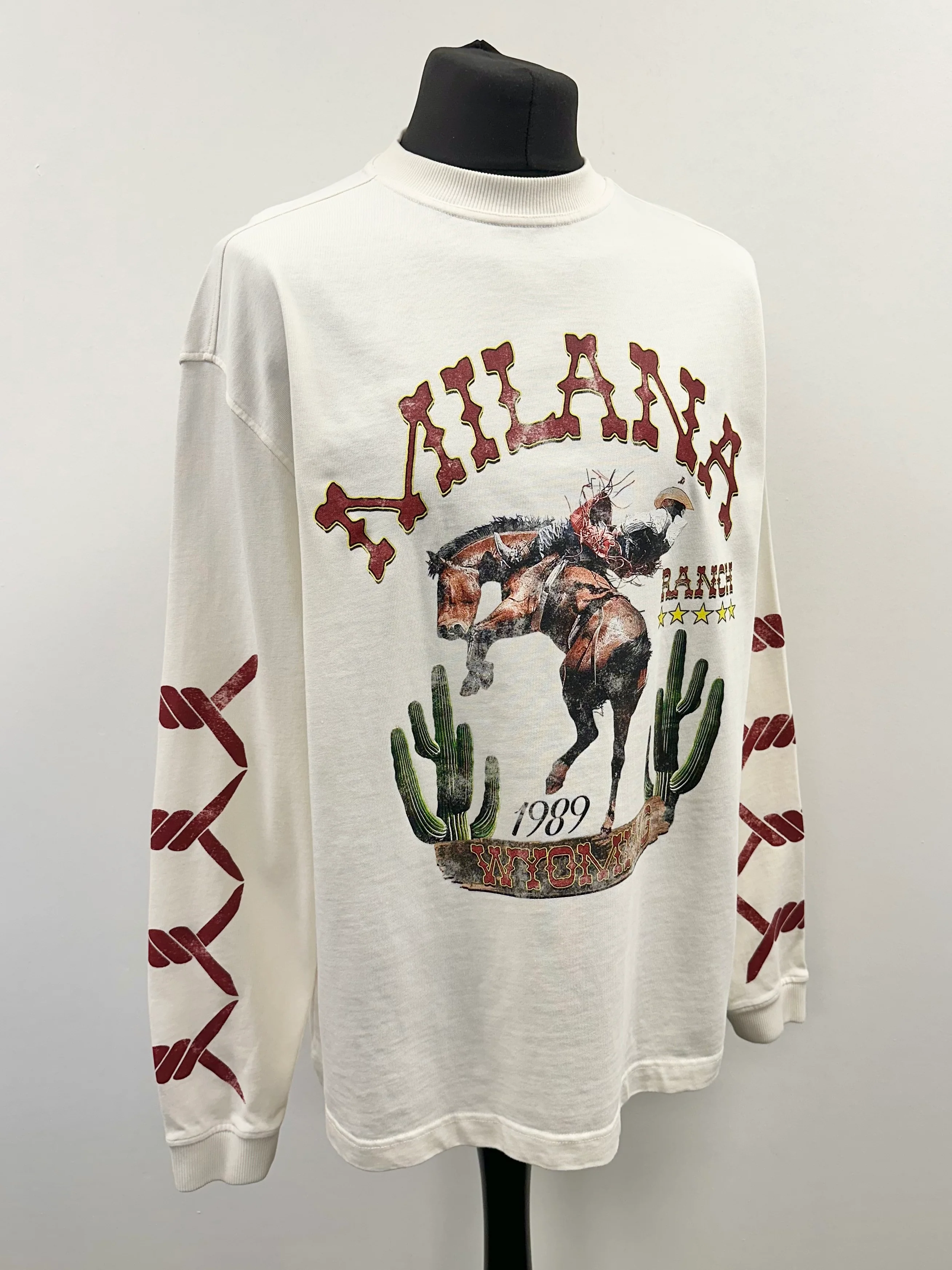Cream Ranch Heavyweight Long Sleeve T-shirt. - Image 3