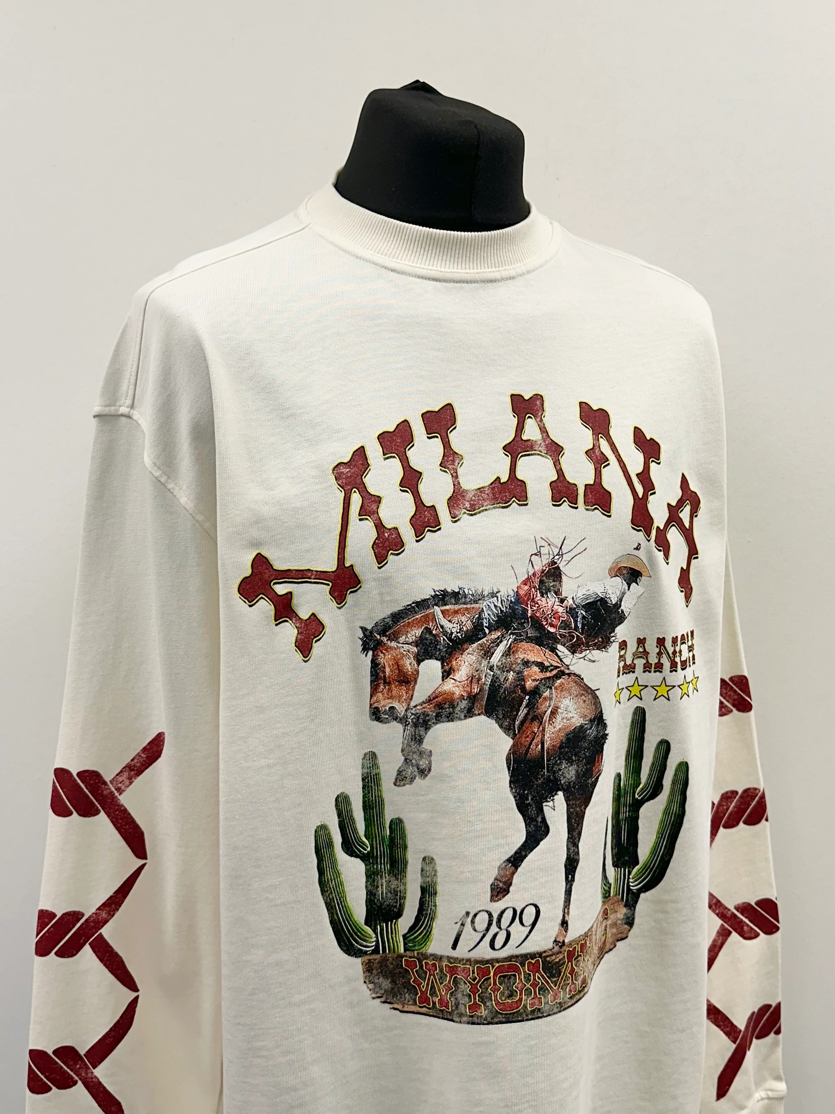 Cream Ranch Heavyweight Long Sleeve T-shirt. - Image 4