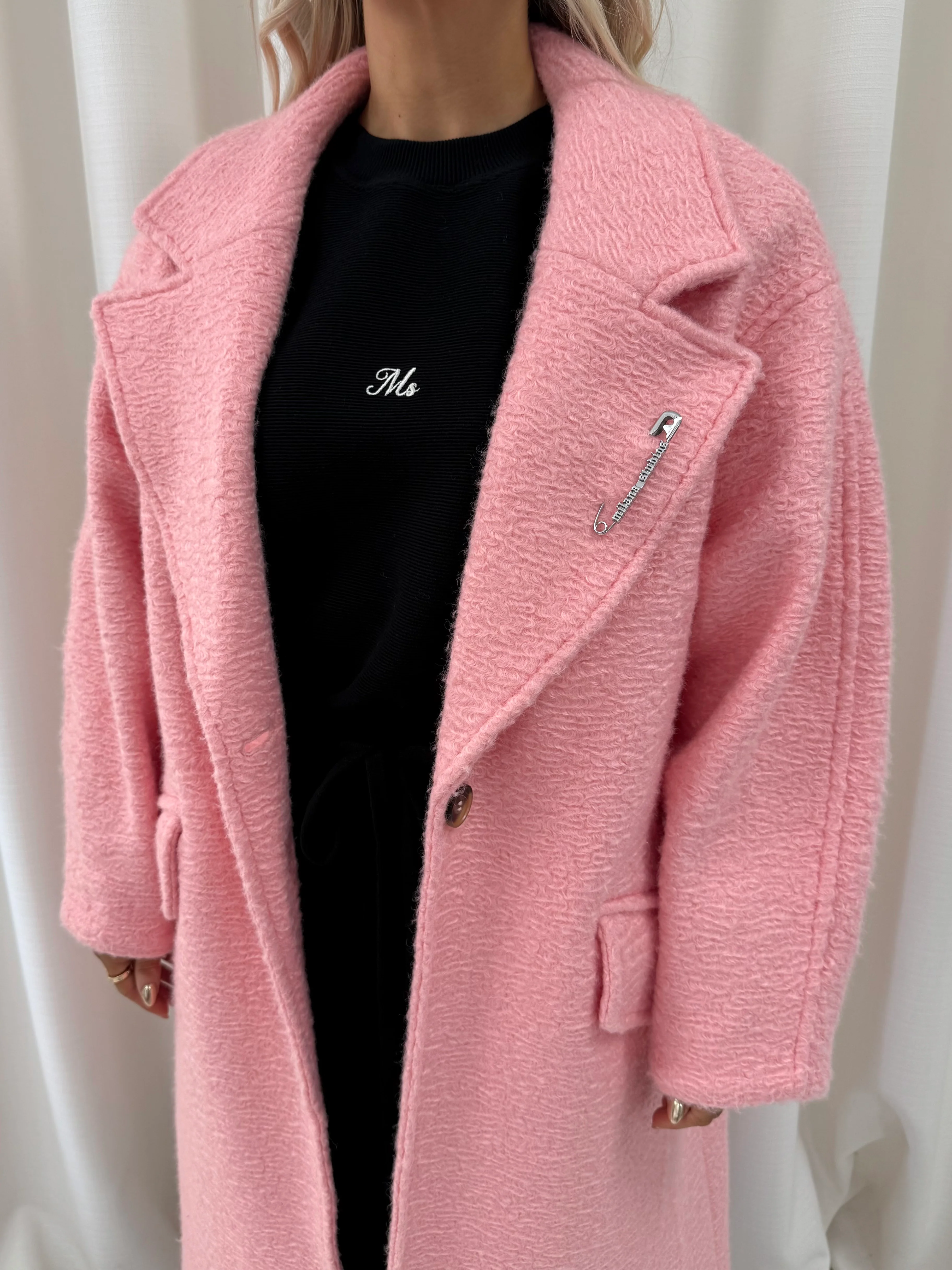 Candy Floss Knit Textured Maxi Coat. - Image 7