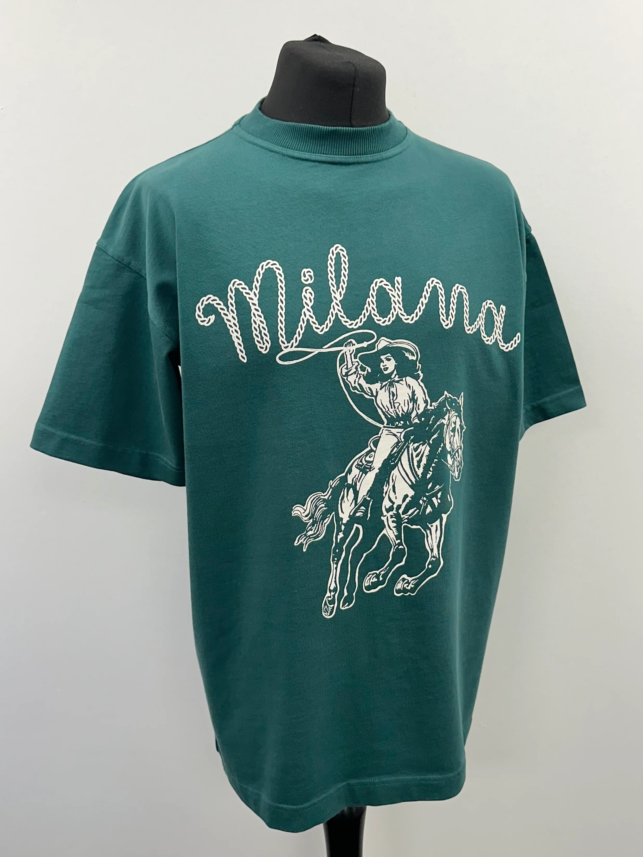 Pine Green Cowgirl Heavyweight T-shirt. - Image 3