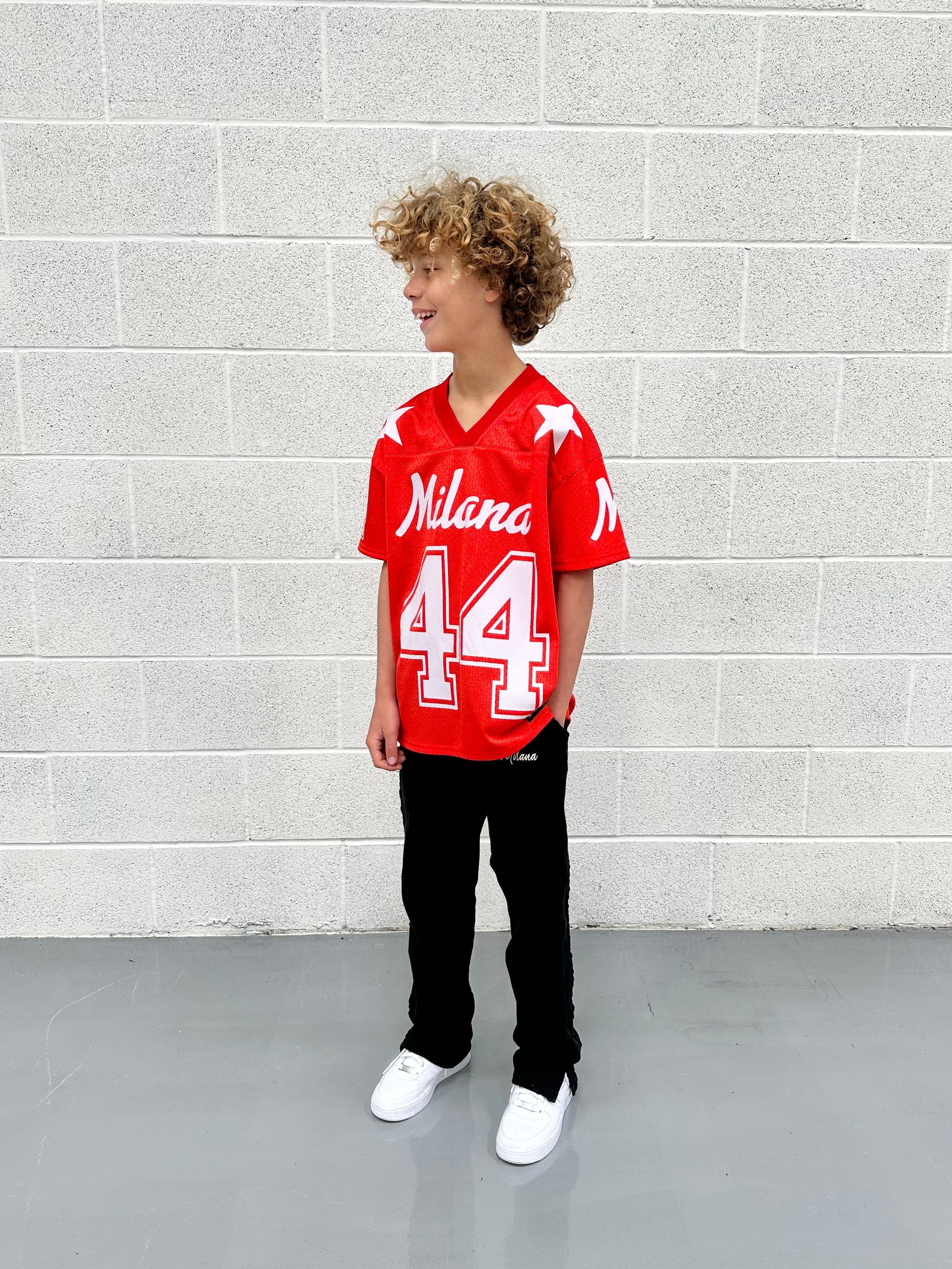 Red Mesh Kids Jersey. - Image 3