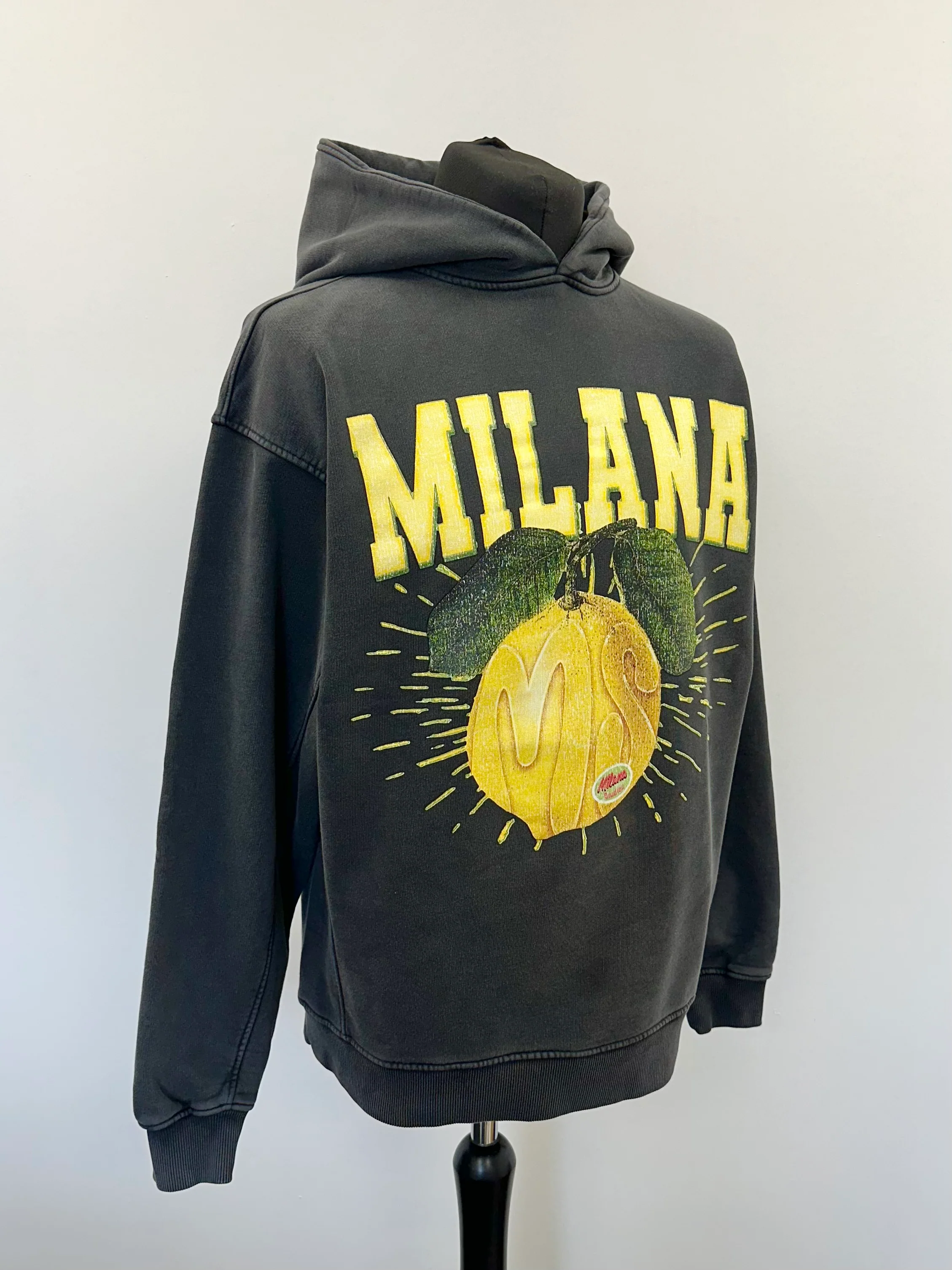 Washed Black Lemon Hoodie. - Image 3