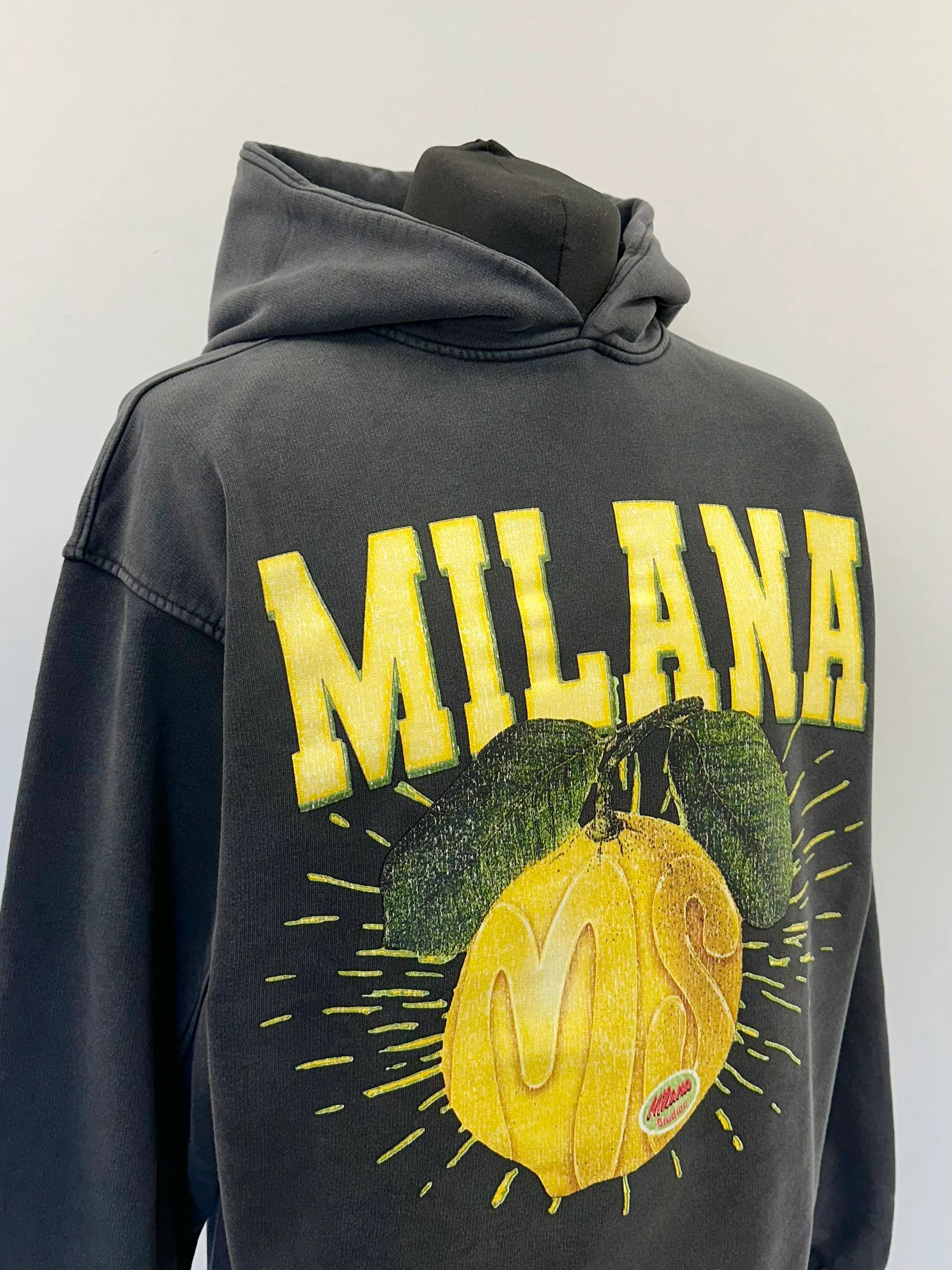 Washed Black Lemon Hoodie. - Image 4