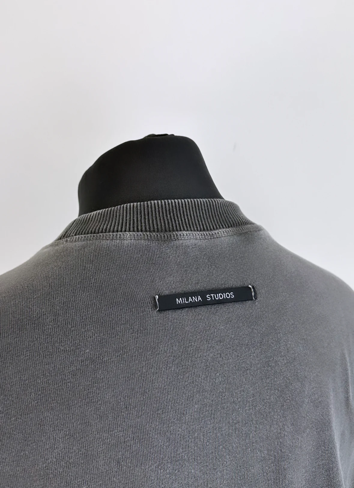 Washed Charcoal Heavyweight Eagle Long Sleeve T-shirt. - Image 5