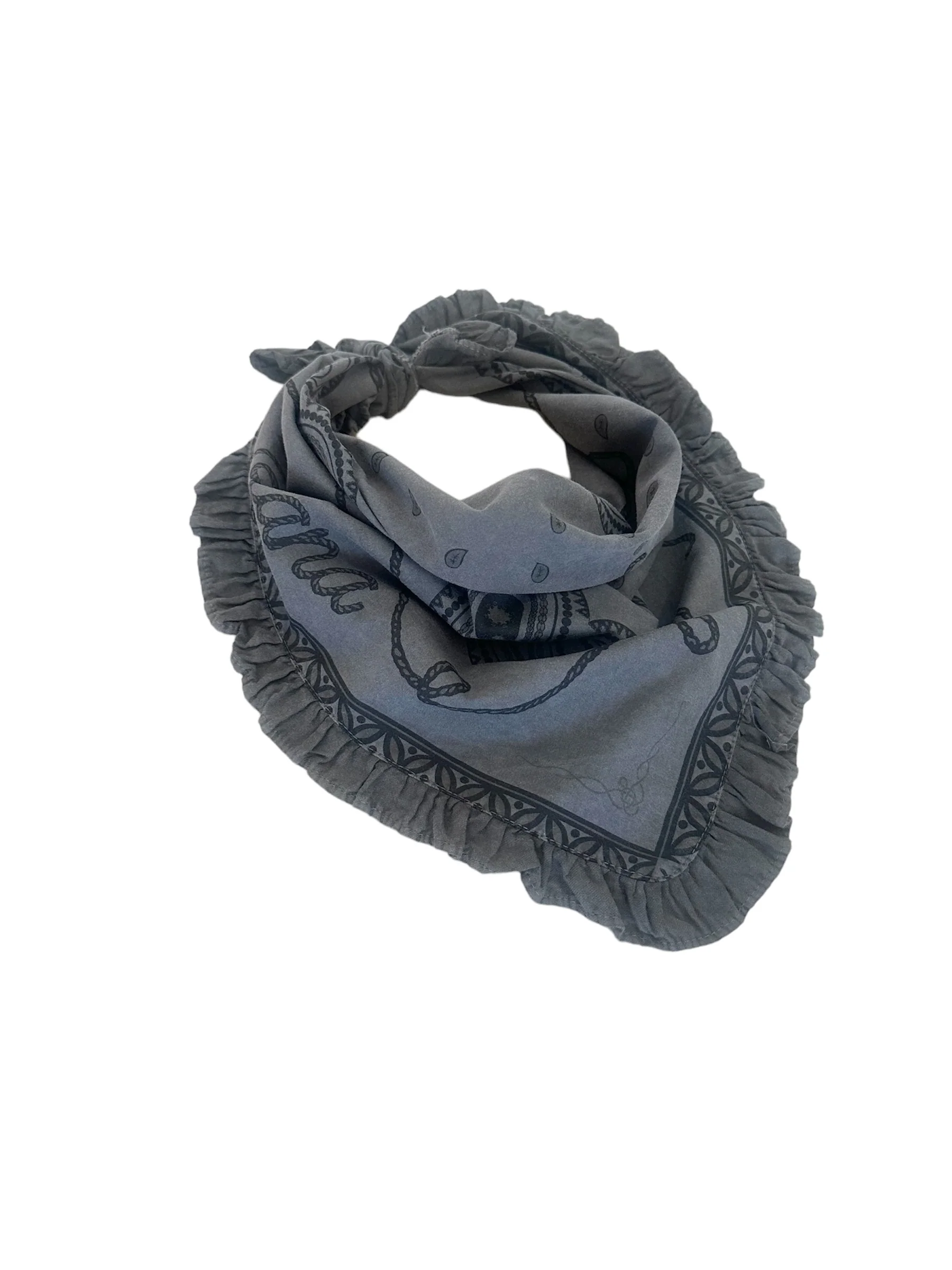 Washed Charcoal MS Paisley Bandana. - Image 3