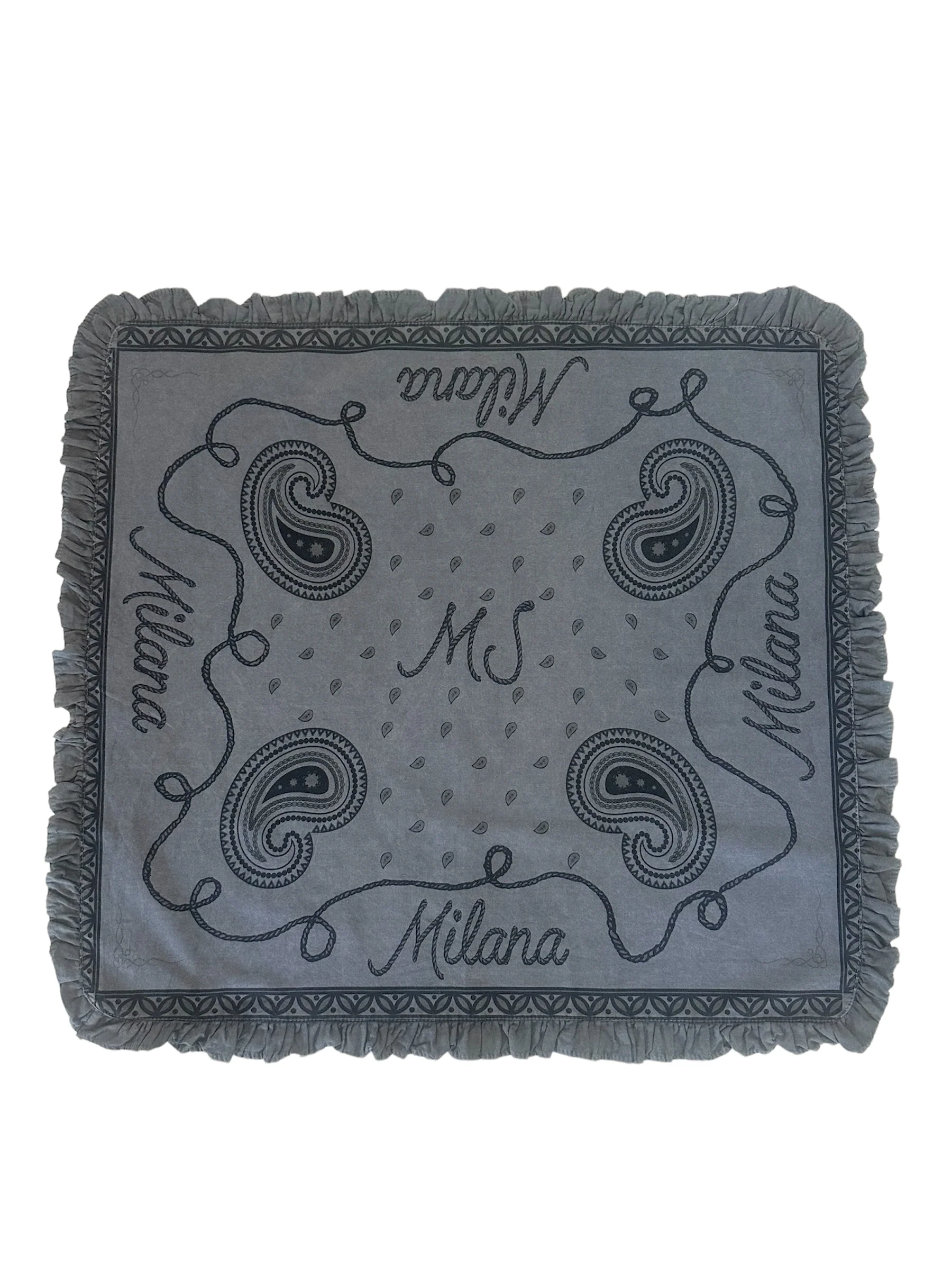 Washed Charcoal MS Paisley Bandana. - Image 4