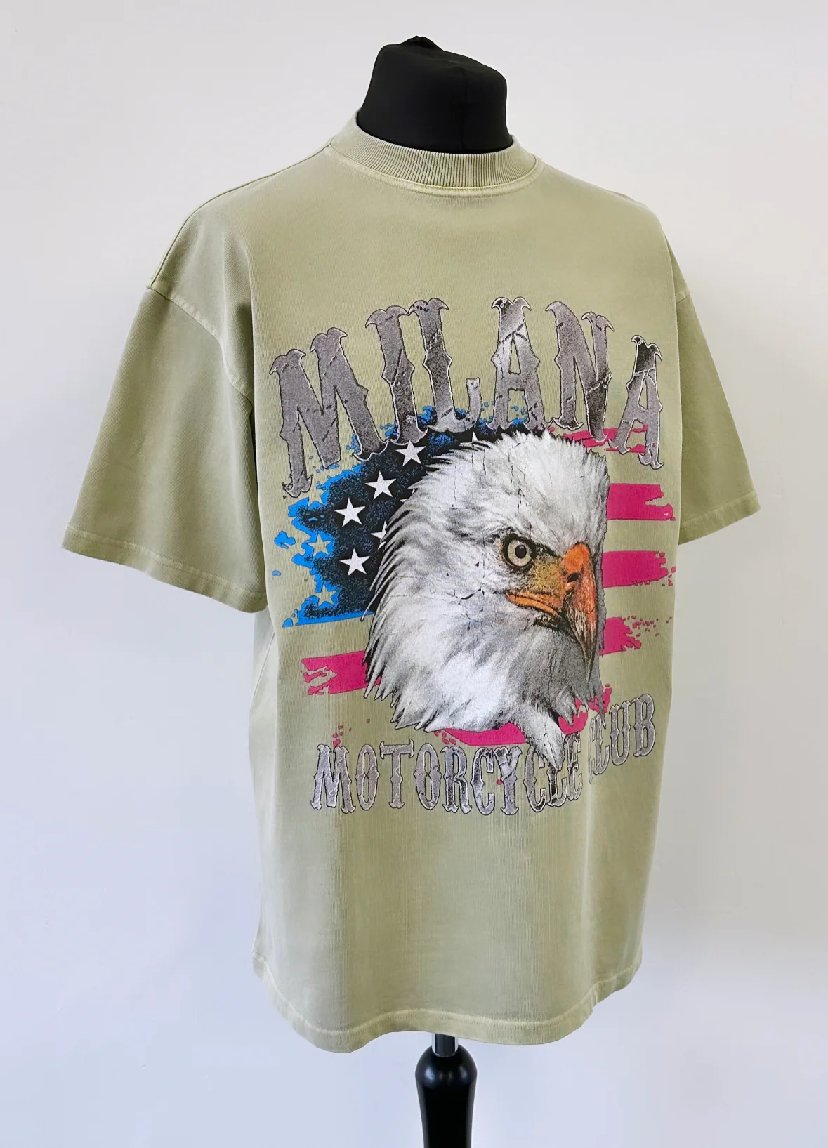 Washed Khaki Heavyweight Vintage T-shirt. - Image 3