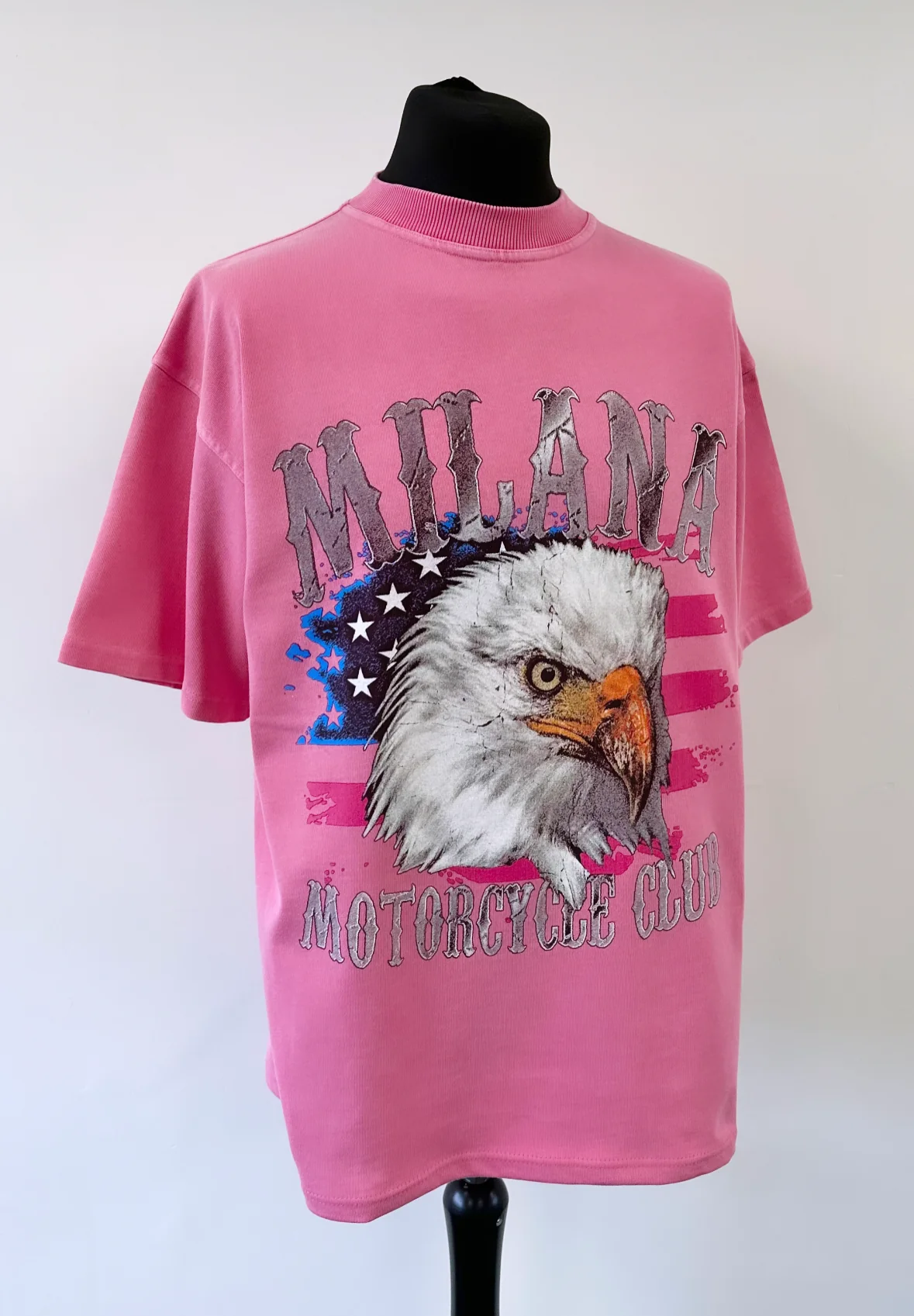 Washed Powder Pink Heavyweight Vintage T-shirt. - Image 3