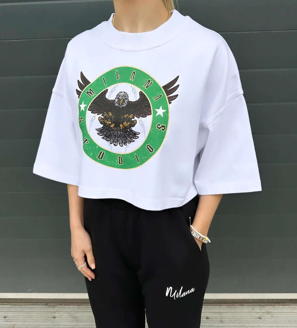 White Eagle Cropped Heavyweight T-shirt. - Image 3