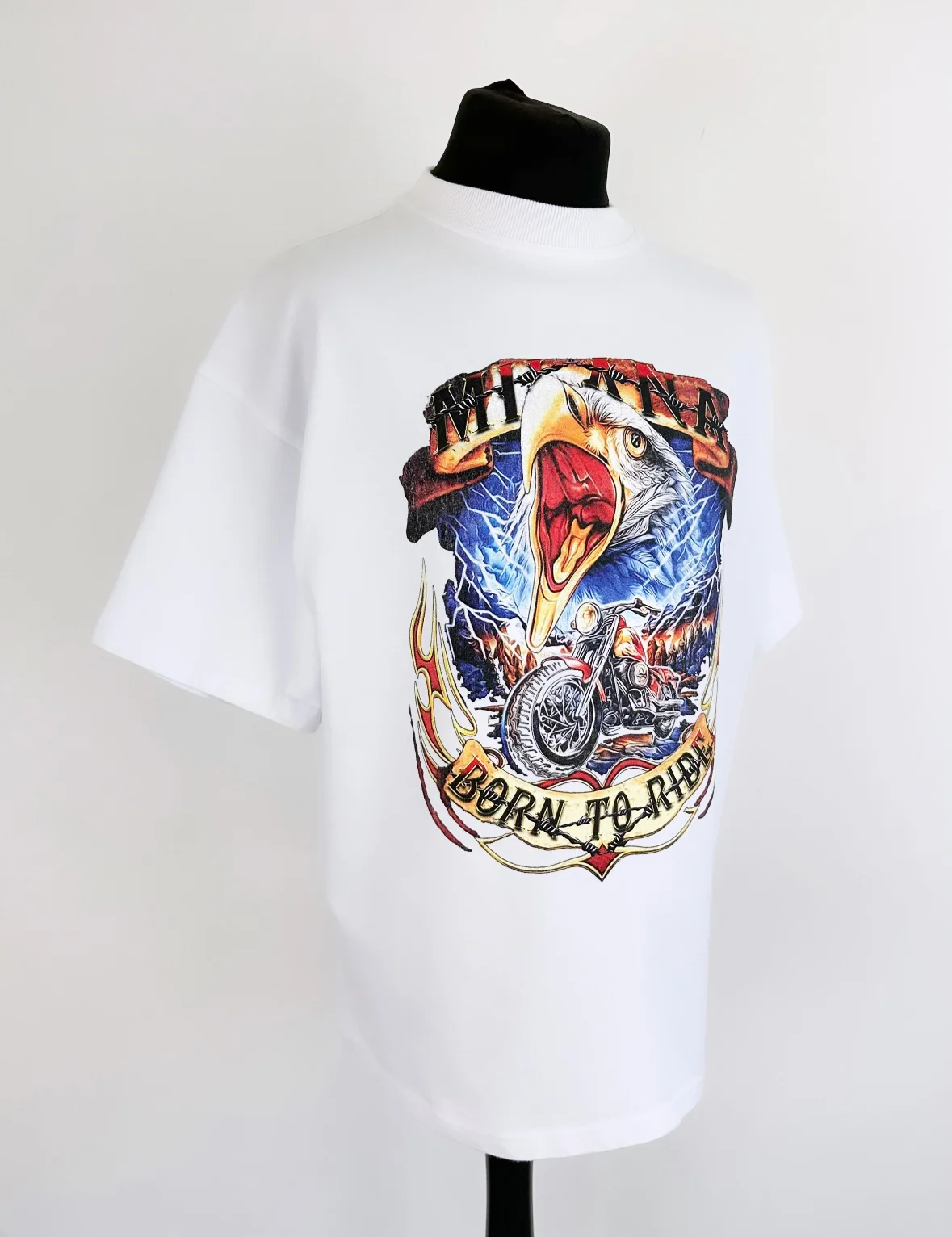 White Heavyweight Eagle T-shirt. - Image 3