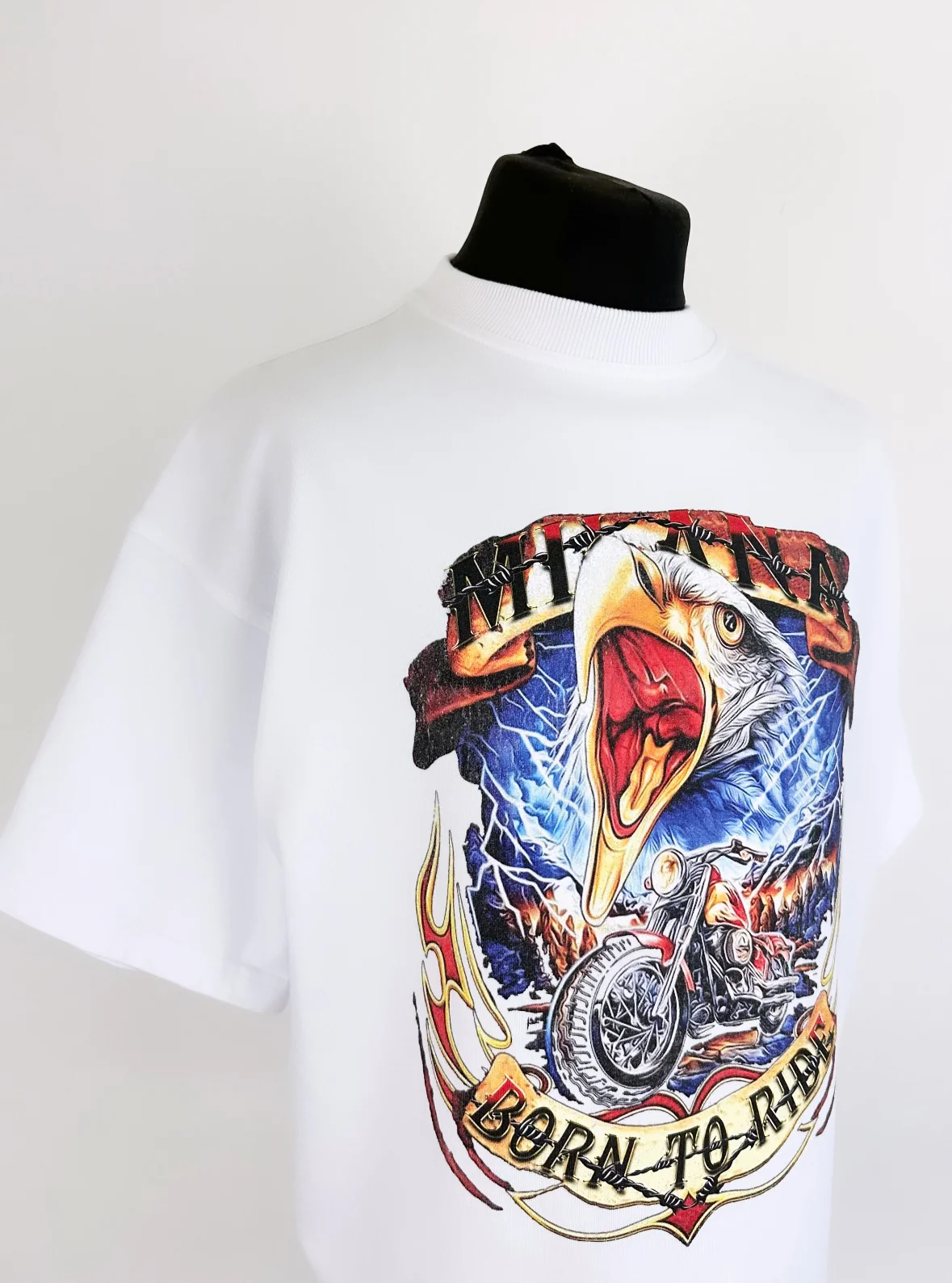 White Heavyweight Eagle T-shirt. - Image 4