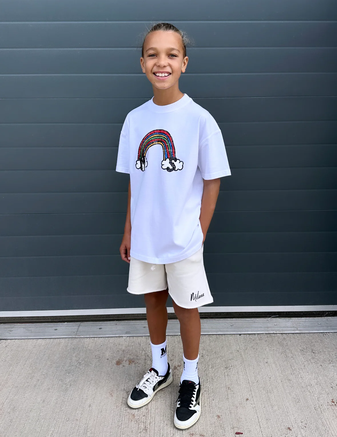 White Rainbow Kids T-shirt. - Image 3